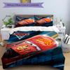 3pcs Lightning McQueen 1 Cover+2 Pillowcases, Pillow Inserts Not Included, Machine Washable, All-Season Use, Teen and Adult Rooms114
