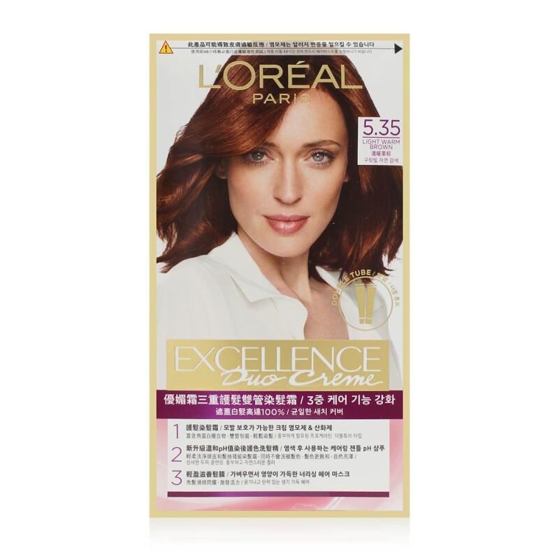 [L'Oréal Paris] Excellence Double Tube Duo Cream Hair Dye, 6 Colors