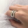 Silver Fashionable S925 Twisted Finger Ring Open Design For Birthday Gifts Or Accessories Stylish
