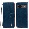 Vintage Crazy Horse Texture PU Leather Flip Wallet Phone Case for Google Pixel 8A Card Holder Kickstand Shockproof Protective Cover