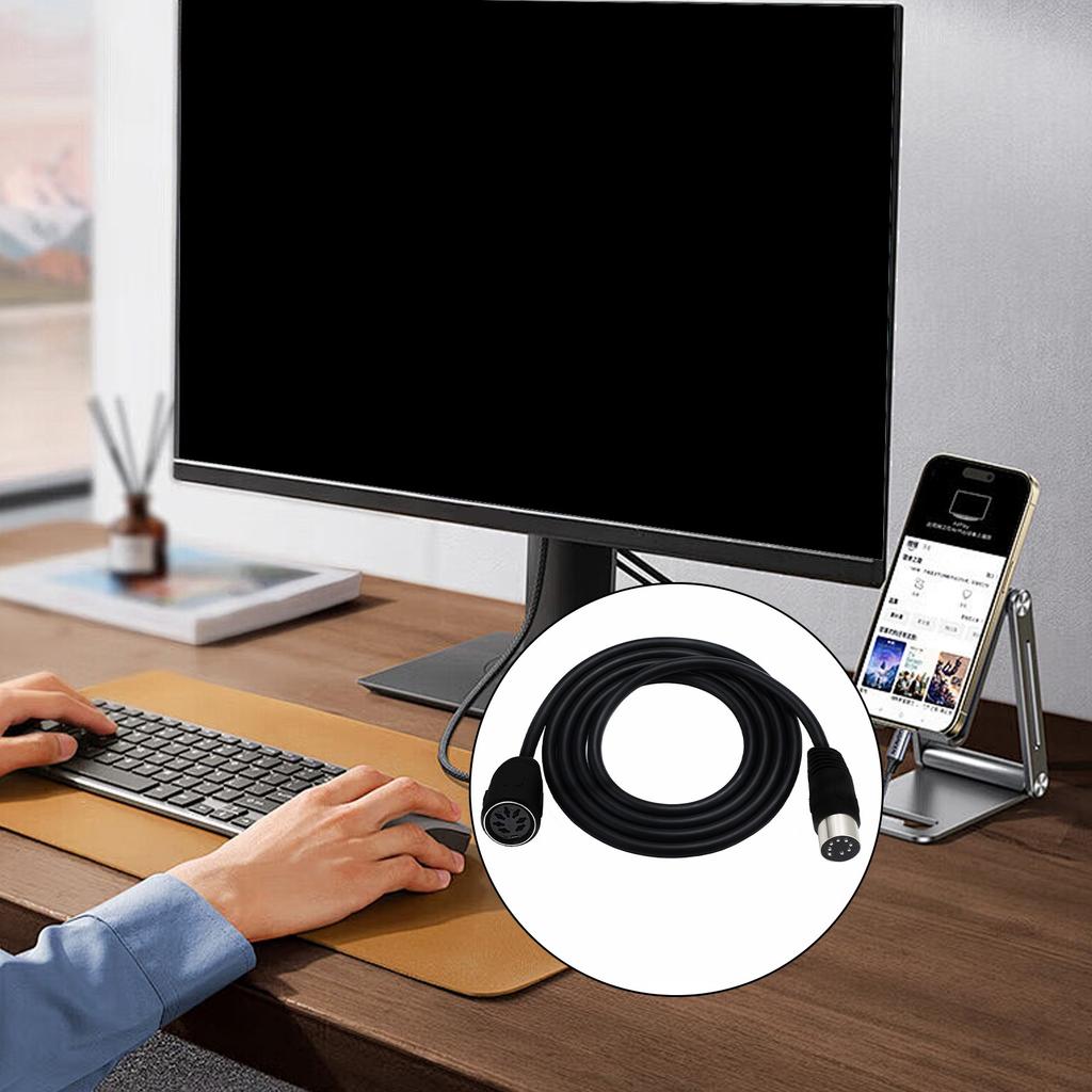 Robuster 7-Pin-DIN-Stecker auf Buchse Verlängerungskabel-Adapterstecker für Naim-Systeme Receiver Monitor