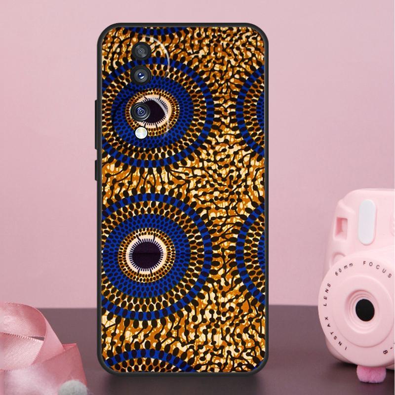 

African Wax Pattern Fabric Funda For Honor Magic 6 Pro 5 Lite 10 50 70 90 Honor X8a X9a X8b X9b X7 X8 X9 X6a X7a Case Honor 90