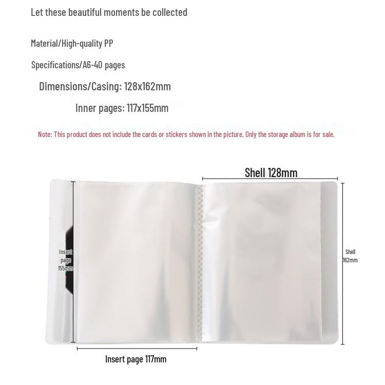 Moyan Premium Waterproof A6/A5 Pocket Photo & Sticker Storage Album, Large Capacity