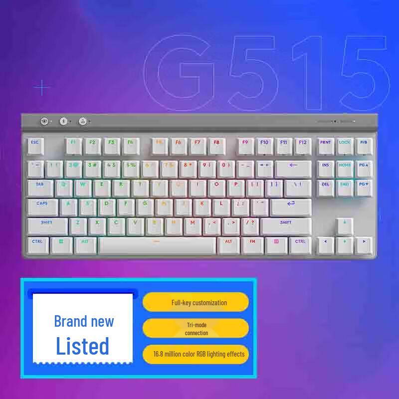 Logitech G515 LIGHTSPEED TKL Tri-Mode Gaming Mechanical Keyboard