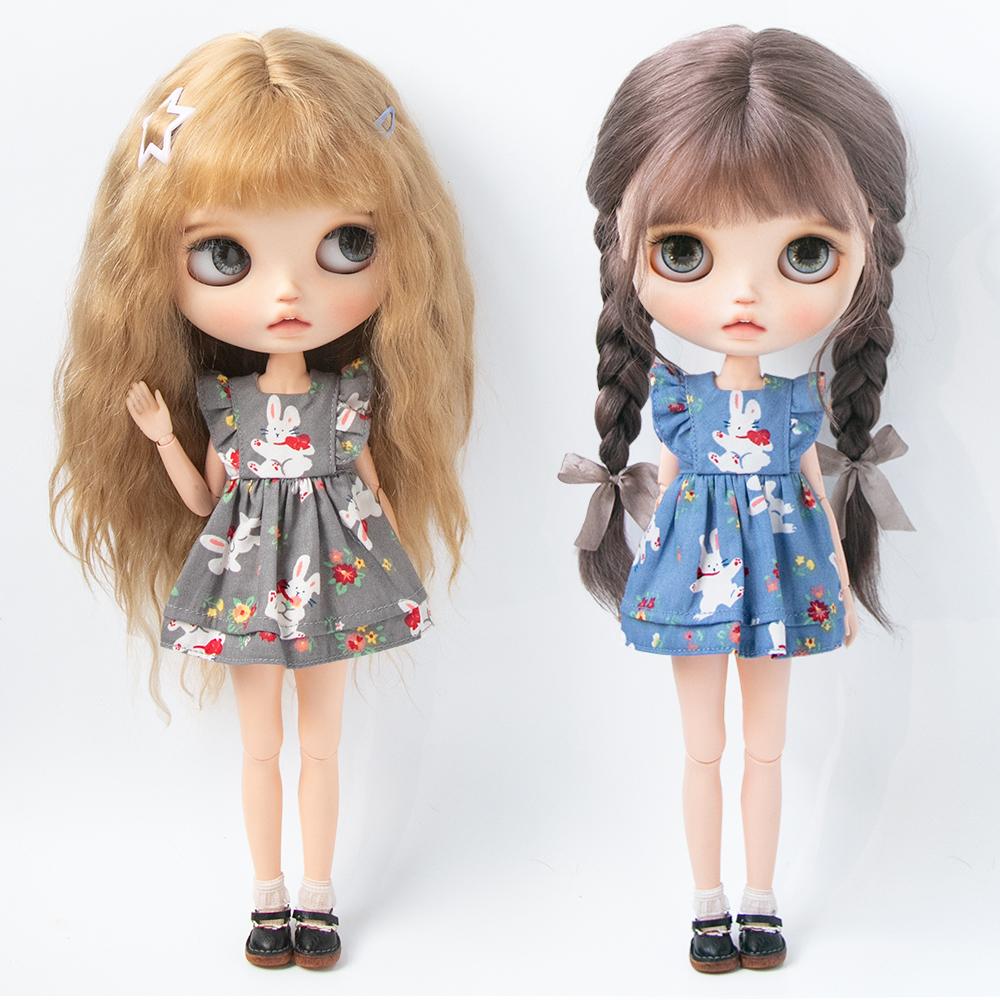 Blythe clothes Retro Floral Dress set Crop Top midi tulle Skirt Short Skirt for Licca Azones Ob22 2427 Ker YMY doll accessories