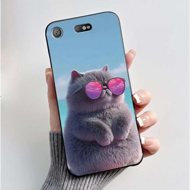 Popular Anime Lucky Printed Case For Sony Xperia XZ1 Compact/Xperia XZ1 mini G8441 SO-02K Anti-scratch Silicone Black Case Shell