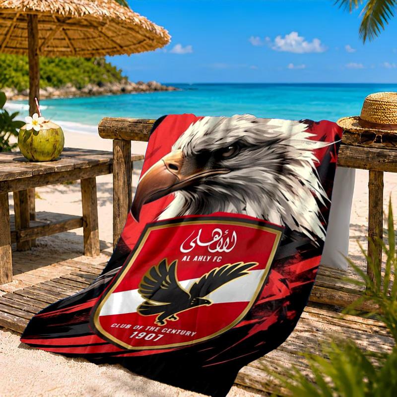 Al-ahly Fc Beach Towel, Quick-drying, Easy To Care For, Suitable for Both Fitness and Beach Vacations,Sports Essential