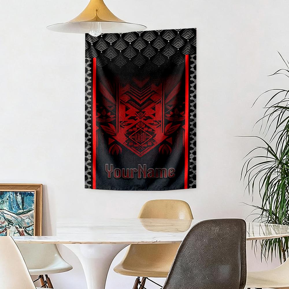 Ethnic Tribal Patterns Custom Your Name Wall Decor Tapestry Art For Pet Memorial Birthdaywedding Party Backdrop Family Gift
