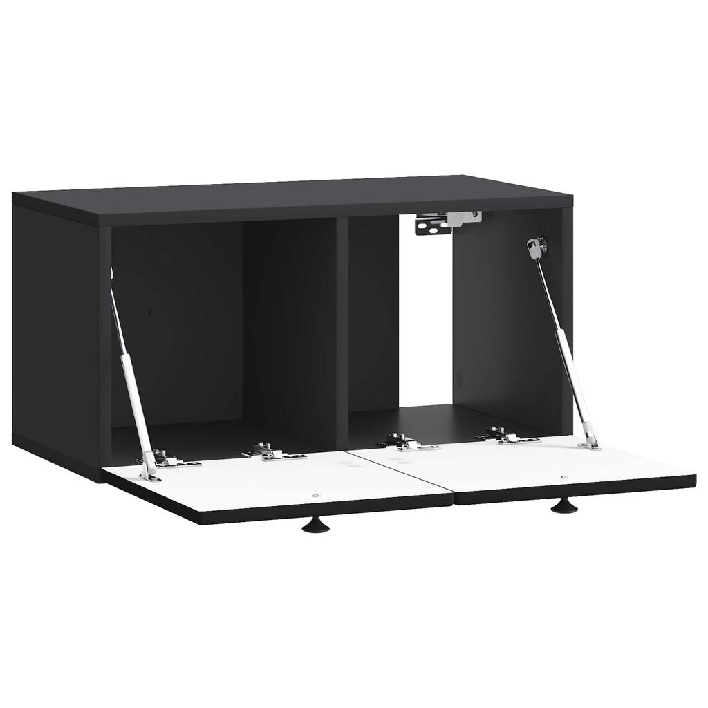Wall Mounted TV Cabinet Black 59.5 x 31 x 30 cm