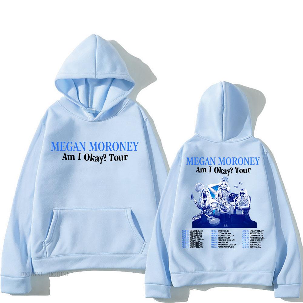 Megan Moroney Hooded for Autumn/Winter Vintage Casual Sweatshirt Long-sleeved Hip Hop Comfortable Clothing Women Punk Pullovers