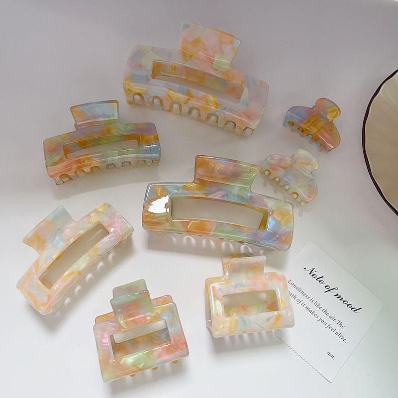

YHJ Iridescent Acetate Hair Claw Clip for Updos & Ponytails