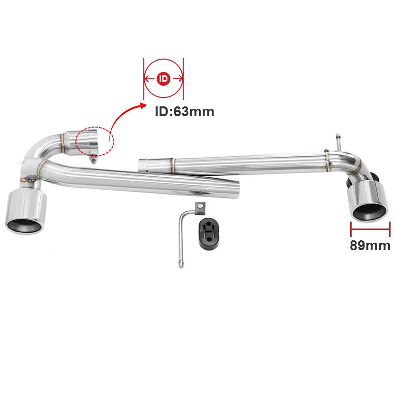 

Single Exhaust Tip For BMW F20 F21 116i 118i 120i 2013-2016 M Sport Up Dual Muffler Tip Stainless Steel Exhaust Pipe Car Exhaust 118i Original Silver
