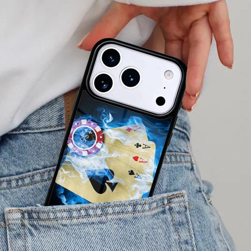 

Poker Playing Cards Phone Case for iPhone 17ProMax 12 13 14 15 16e 17 Pro Max Plus Air Cover iPhone 13 Pro Max
