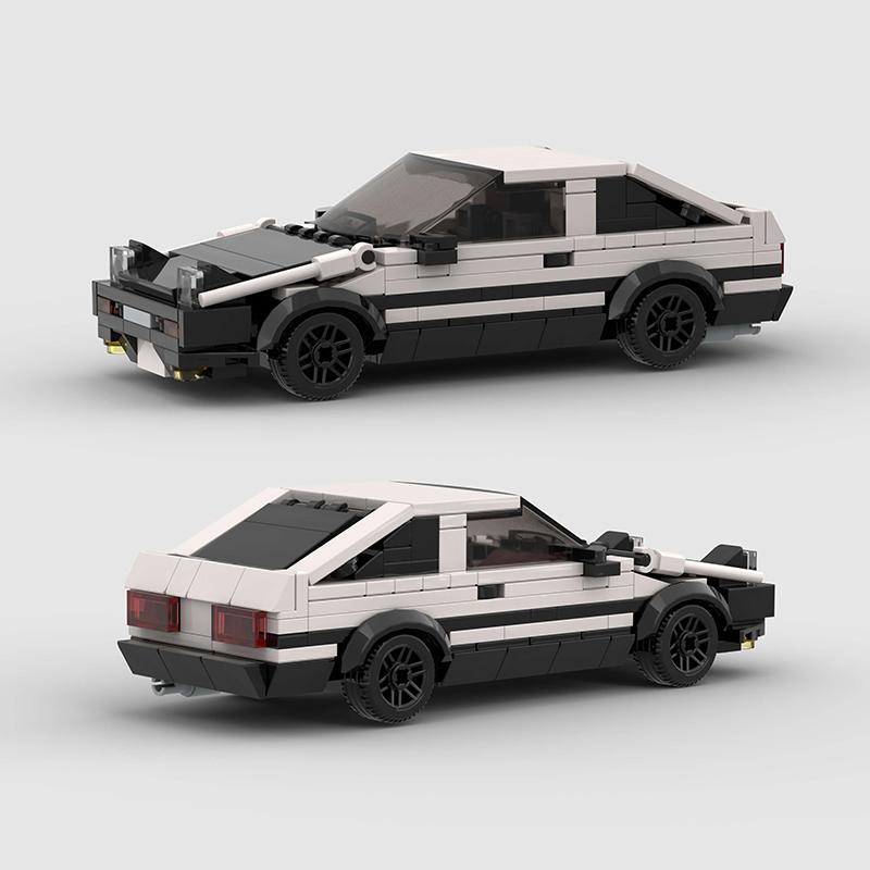 City Car Speed Racer MOC Ae86 GT-Apex Modello Veicolo Blocchi da Costruzione Mattoncini Corse Initial D Supercar Garage Regalo di Natale Giocattoli
