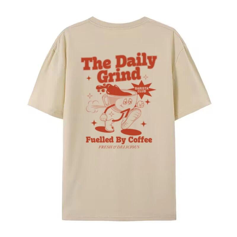 T-shirt retrò cartoon per amanti del caffè, maglietta carina e divertente alla caffeina, moda, maglietta da barista, unisex, oversize, streetwear, t-shirt grafiche