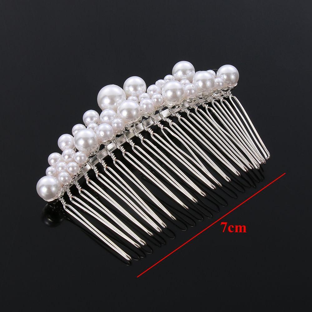 1 PC Women Jewelry Haircomb Handmade Hairwear Pearl Hairpin Bride Barrette Bridal Headpiece