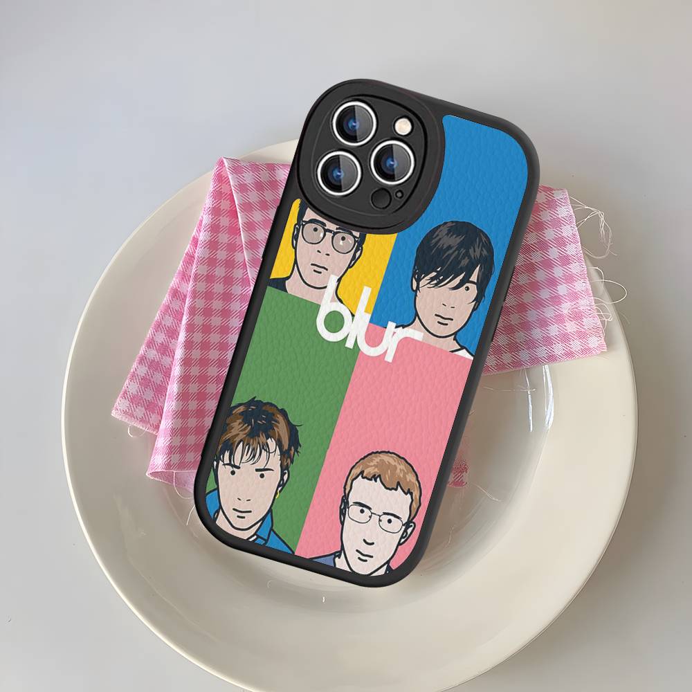 Rock Band B-Blur For IPhone 16 15 14 13 12 11 Pro Max Plus Shockproof Leather Soft Phone Cover