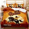 Western Cowboy Duvet Cover Teens Wild West Themed Cowboy Hat and Gun Western Style Double Queen King Size Polyester Qulit Cover