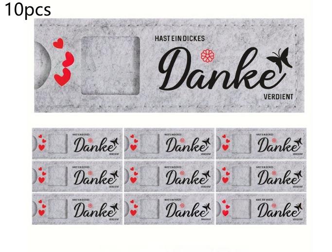 Felt Gift Bags German"You Deserve a Big Thank You"Chocolate Gift Set, Felt Material Gift Box,Suitable for Team/Retirement Gifts