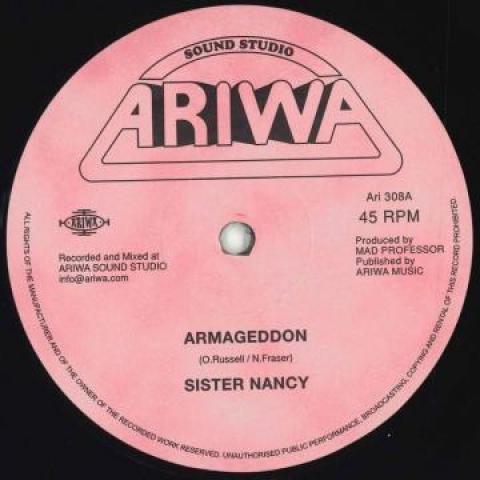 

12inch Record SISTER NANCY MAD PROFESSOR - Armageddon Raunaway Slave ARI308 Ariwa UK 2021 UK Reggae Ska Dub