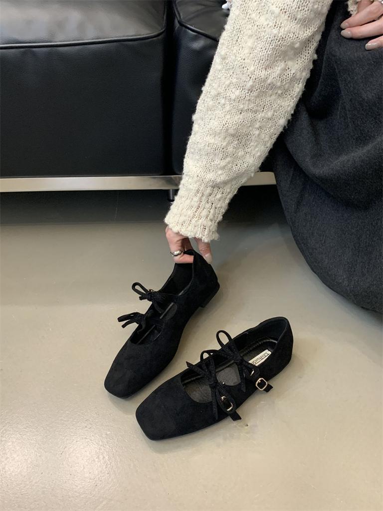 IPPEUM Women Ballet Flats Red 2025 New Summer Mary Janes Zapatos De Mujer Ballerina Shoes