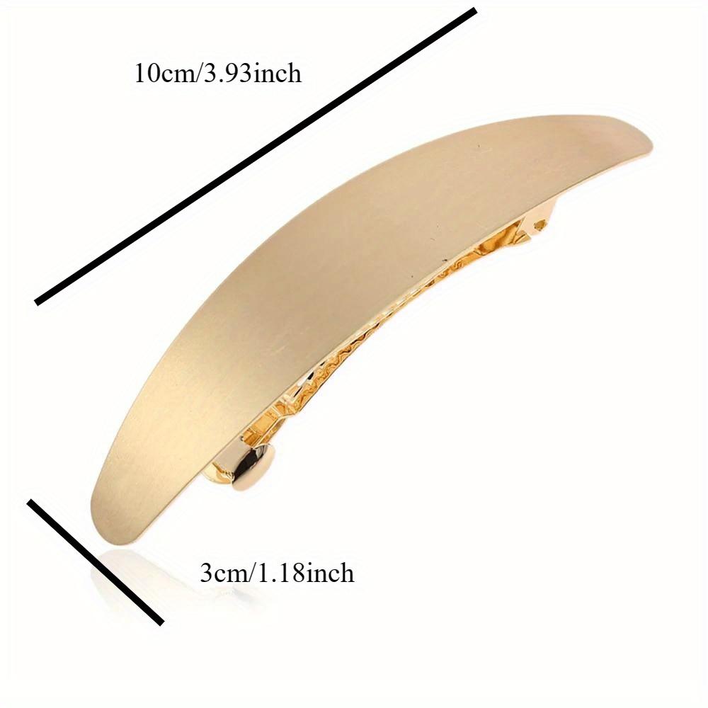 Elegant Mental Strip Hair Barrette For Women Smooth Surface Headwear Vintage Long Hair Clips Hair Styling Accessories