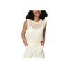 UNIQLO Solid Color Round Neck Lightweight Sleeveless Knit Top Women tops Off-White 467796-01