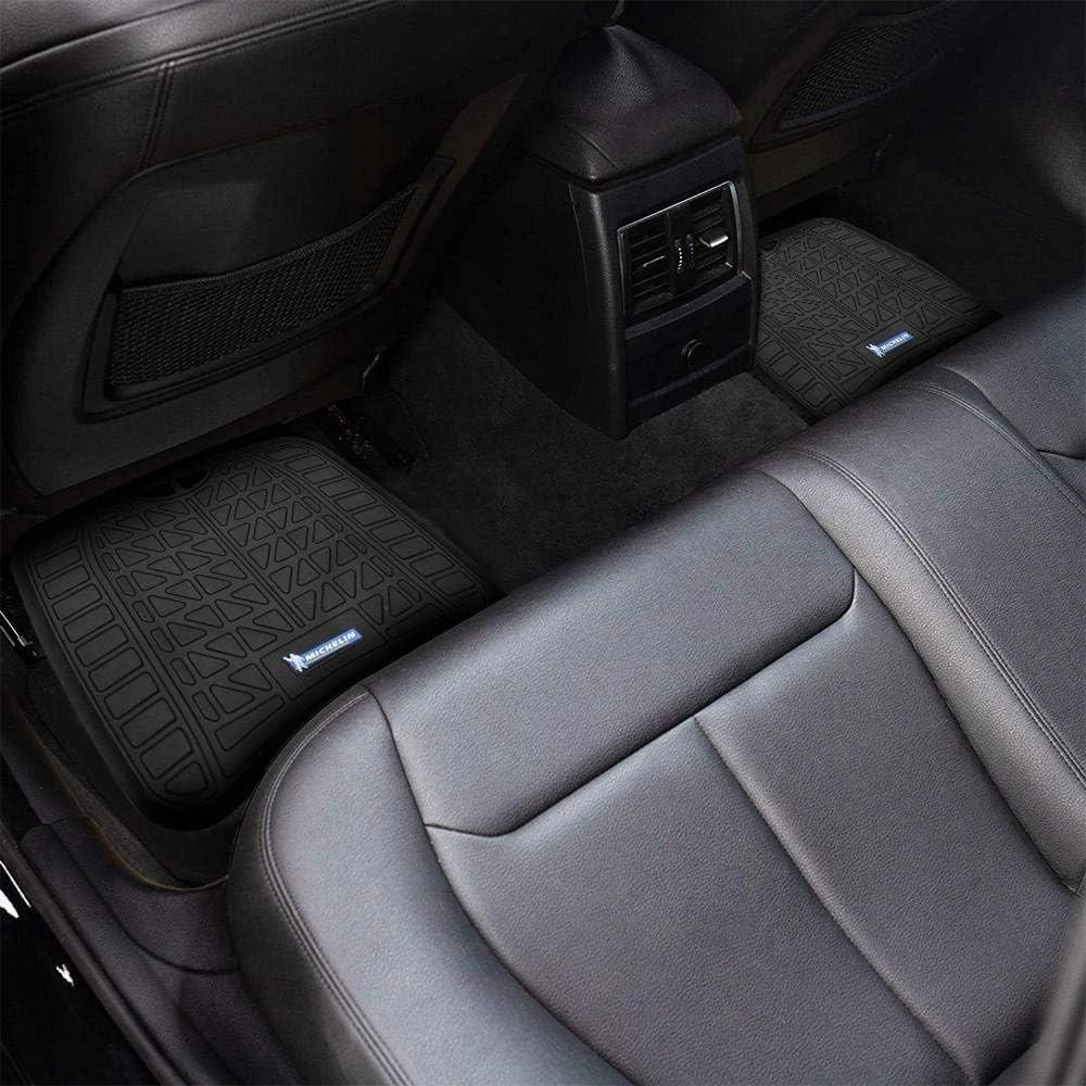 MICHELIN Rubber Floor Mats Set of 4 Black All Season All Weather