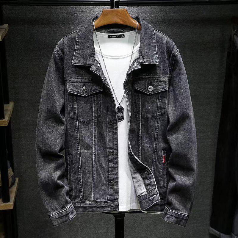 2026 Spring/Autumn Men's Korean Style Denim Jacket - Loose, Trendy Streetwear Casual Top