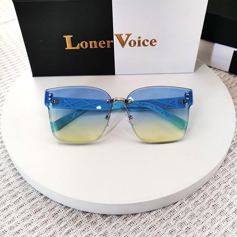 Women's High-End Rimless Butterfly UV Protection Sunglasses - Street Style