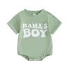 Infant Baby Boy Summer Jumpsuit Letter Print Round Neck Short Sleeve Romper Toddler T-Shirt Clothes
