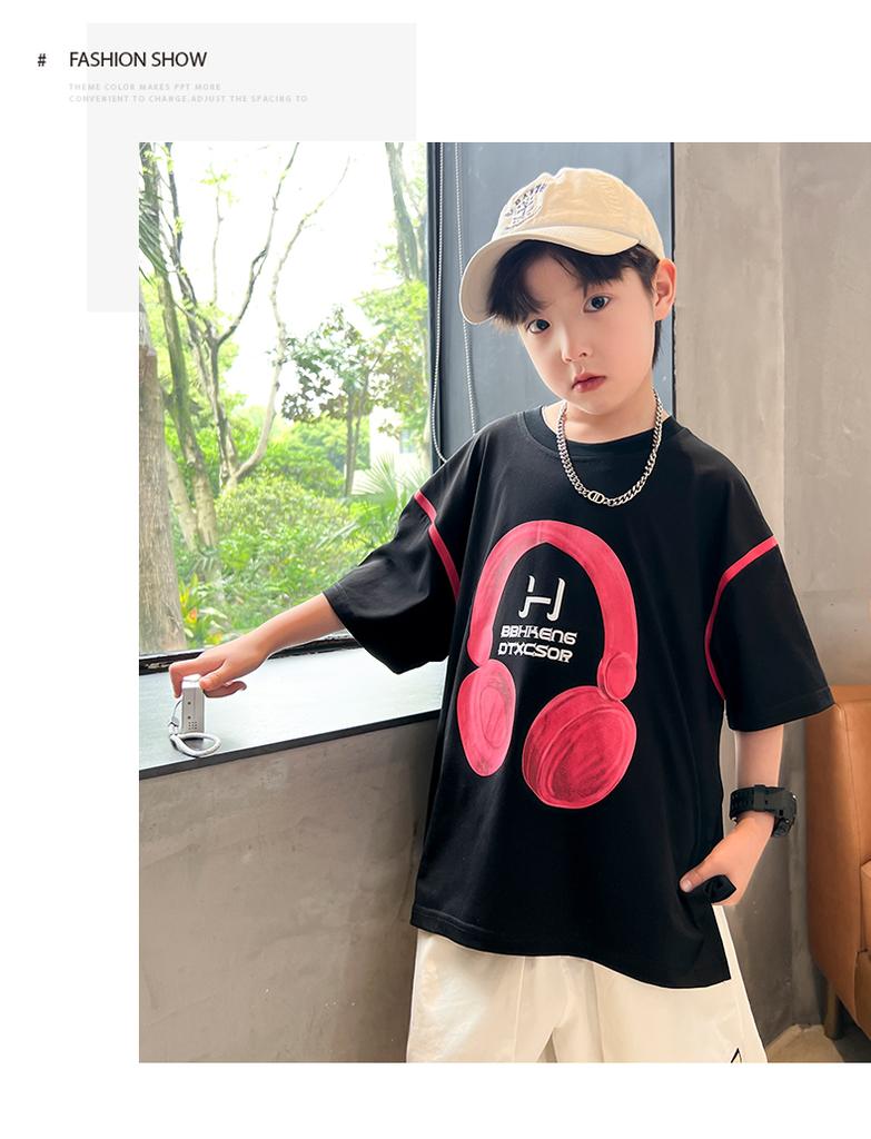 Boys' summer clothes short sleeved T-shirt 2026 new style children's clothing summer top boys' summer style trendy brand handsome t