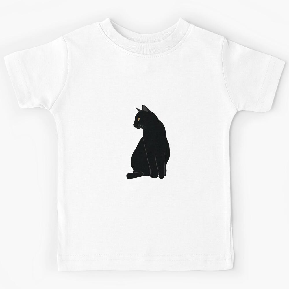 Black Cat Kids T-Shirt 140