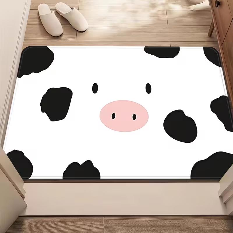 Dog Face Door Mat Puppy Pattern Entrance Rug Cartoon Animals Print Home Soft Non-Slip Welcome Carpet for Indoor Outdoor Decor