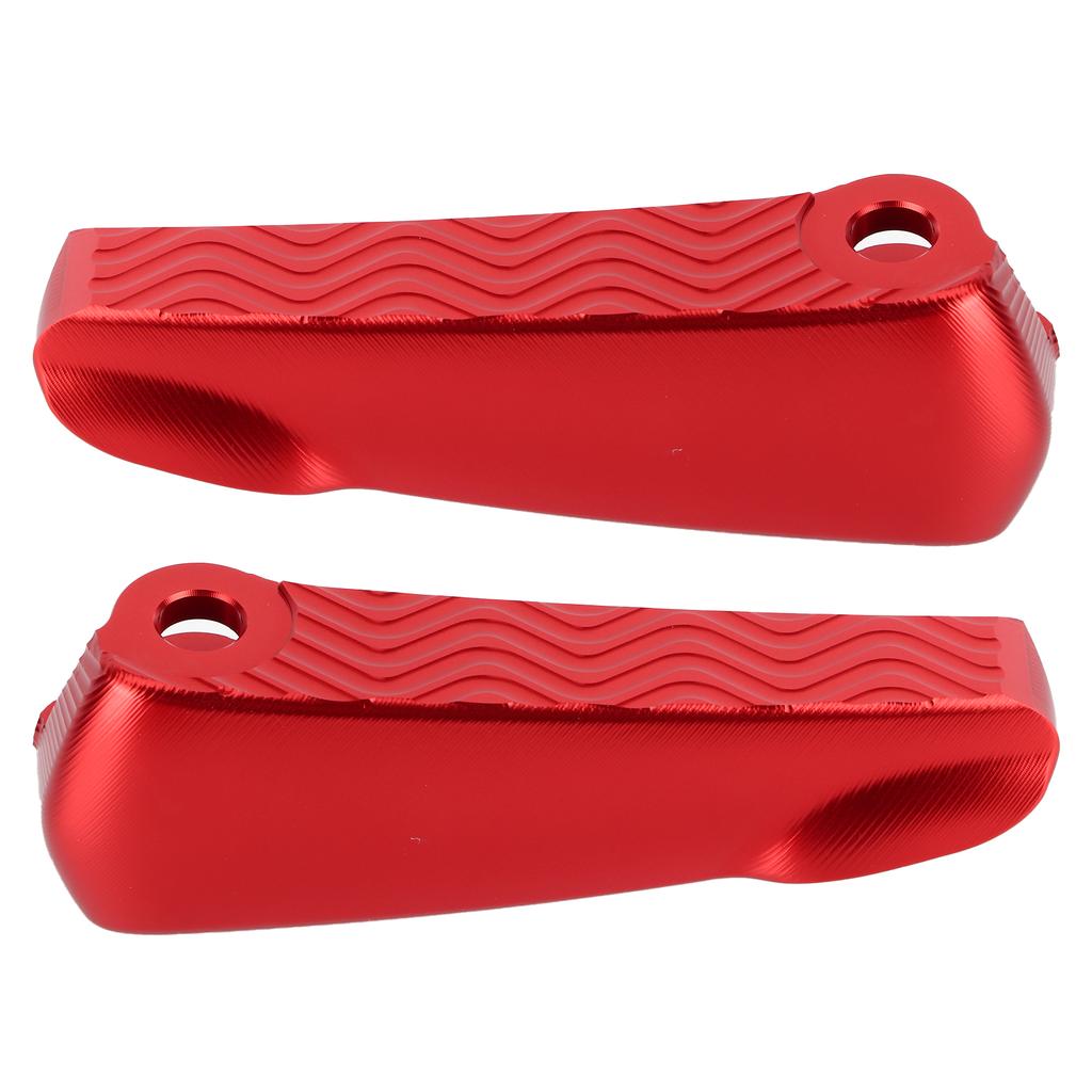 Pair Rear Foot Pegs Pedal Pad Motorcycle Folding Footrest Fit for Vespa GT GTS GTVRed