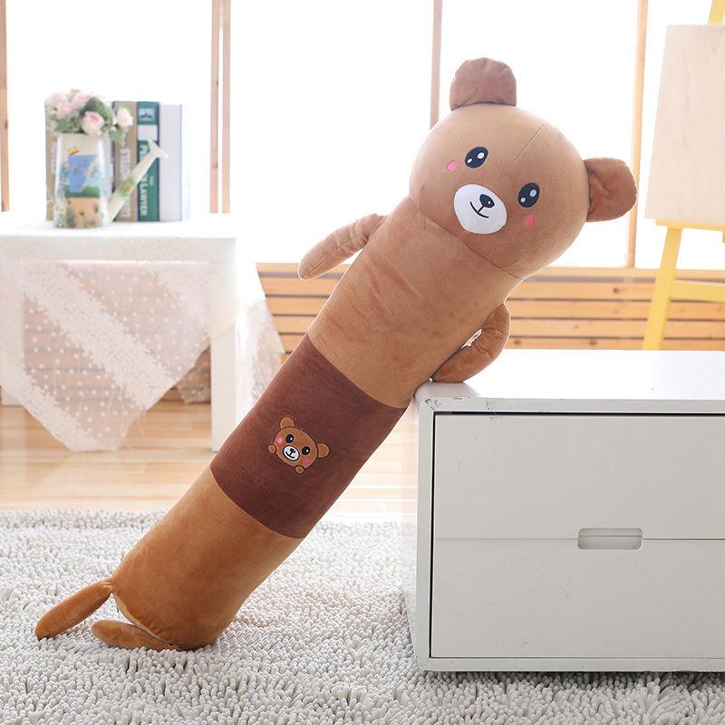 Long Strip Pute Sylindrisk Plysj Sovepute Avtagbar Vaskbar Seng Sovepute