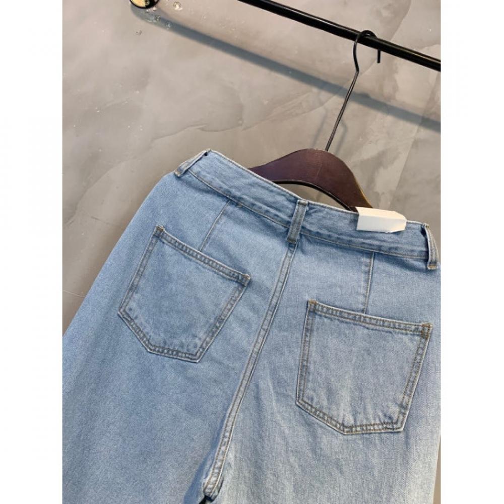 C S In The Room Wide pIntuCk 9 Part jeanS One Color