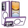 For Samsung Galaxy S26 Ultra Magnetic Case Clear Back Cover with Lens Cover Kickstand