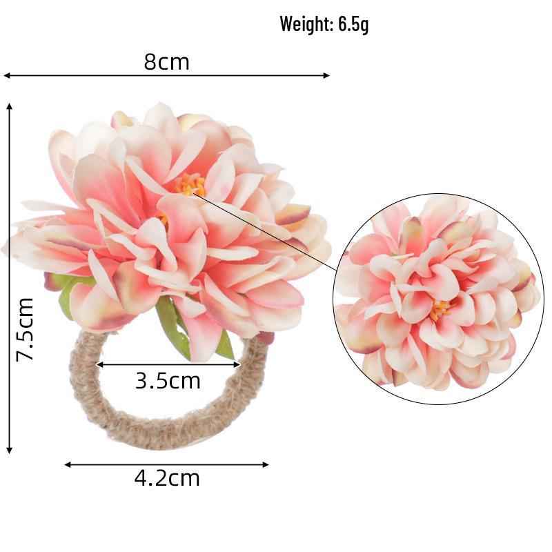 Handmade Forest-Style Flower Napkin Ring: Creative Western Design, Hot Selling розовый
