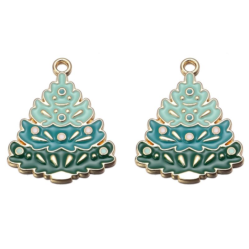 6Pcs Alloy Drop Oil Necklace Pendant Mushroom Tree Flower Shaped Charm Pendant For DIY Exquisite Earrings Accessories Wholesale