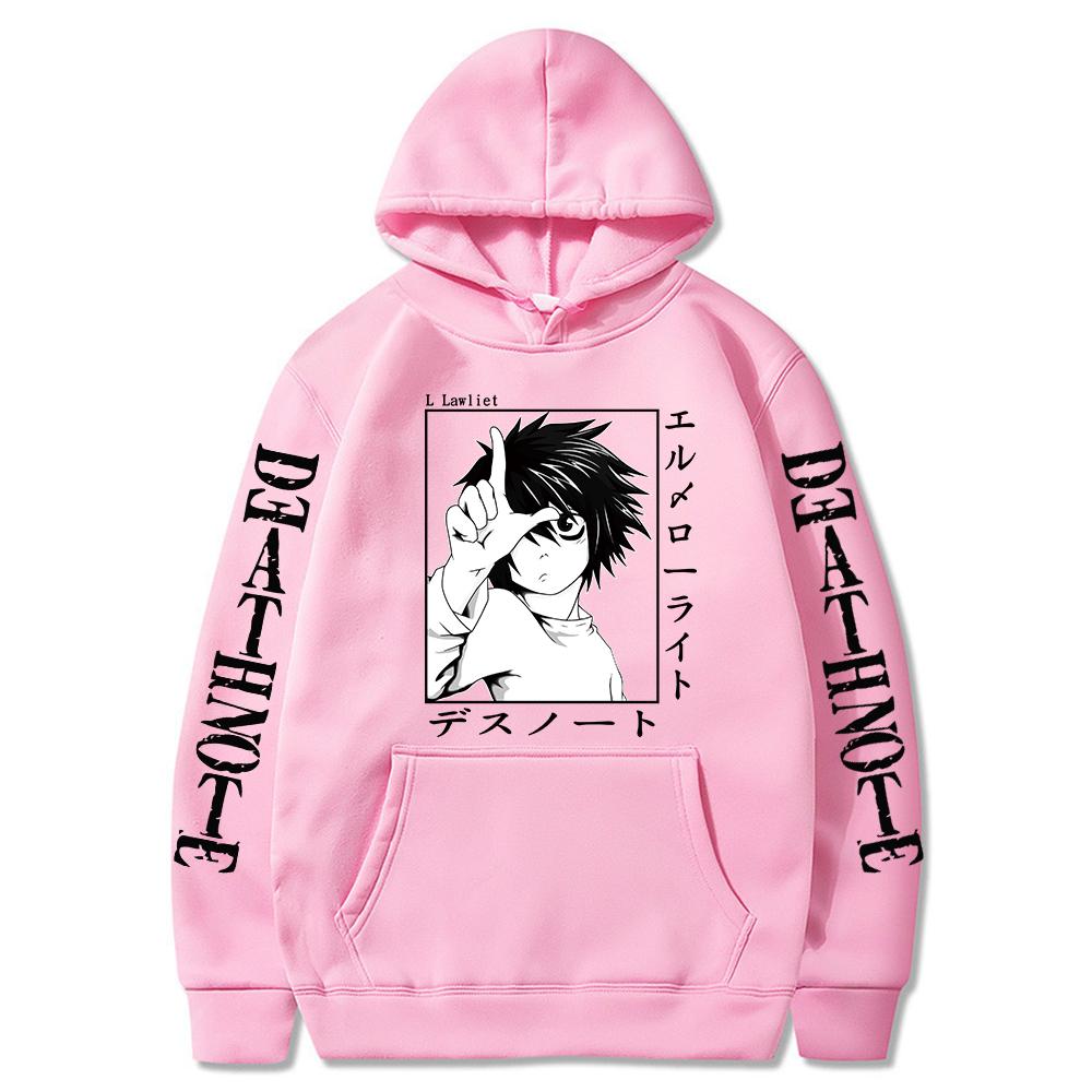 2025 Hot Death Note Hoodies Men Women Funny Japanese Anime Streetwear Harajuku Graphic Sweatshirts Unisex Tops Male