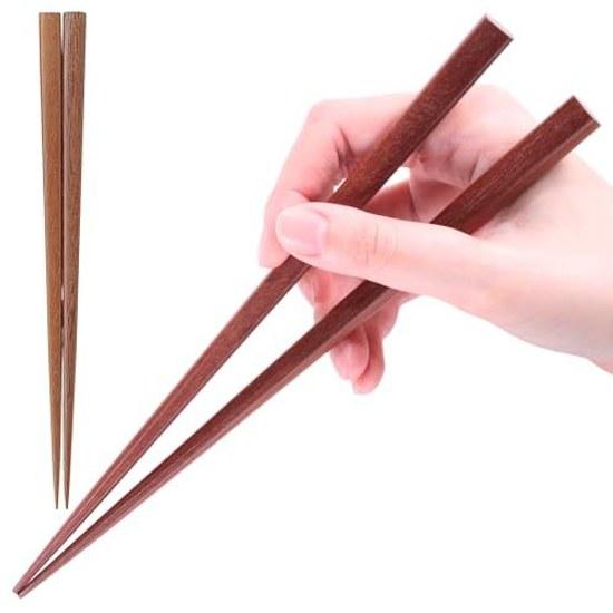 FlaColle Husbands Chopsticks Thick Made Japan Men 23.5cm Wooden Non-slip Large Stylish Gift (Ironwood)