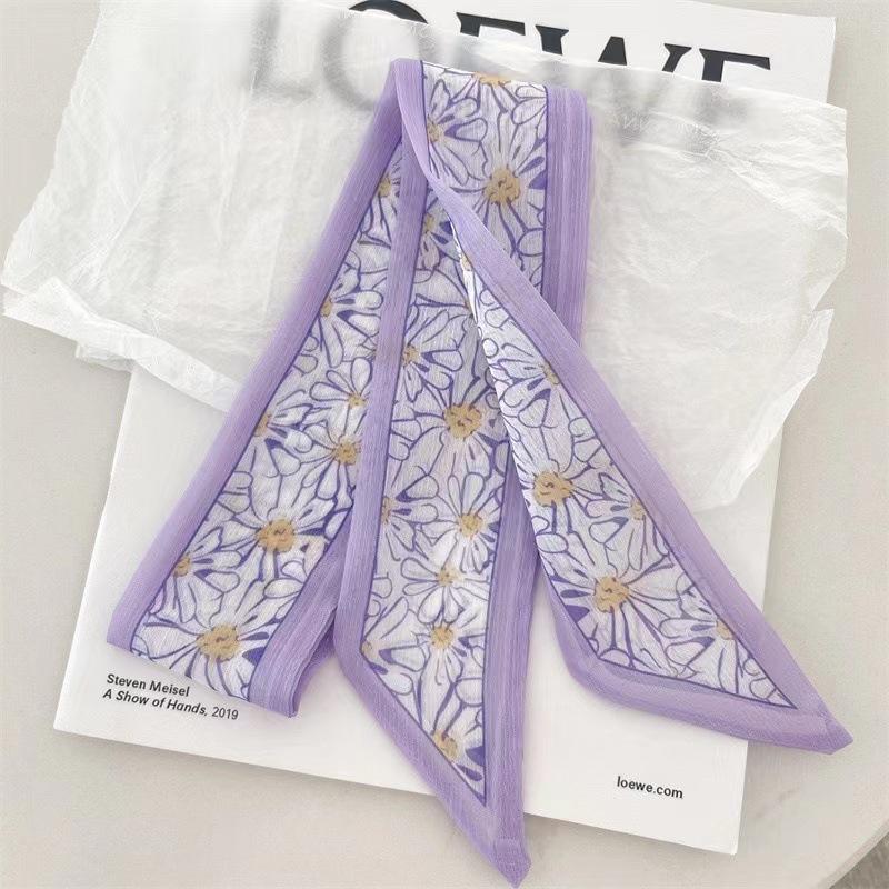 Qiandongge Seidenschal Stirnband Retro Weiblichkeit Gebundener Pferdeschwanz Schleife Band Stirnband Streamer Stirnband Mori Serie