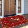 Christmas Pattern Square Area Rug Comfort Indoor Floor Carpet For Home Holiday Gift