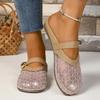 Fashion Ladies Shoes 2025 Hot Sale Closed Toe Women's Slippers Fashion Outdoor Casual New Metal Decoration Mesh Light Flat Slippers