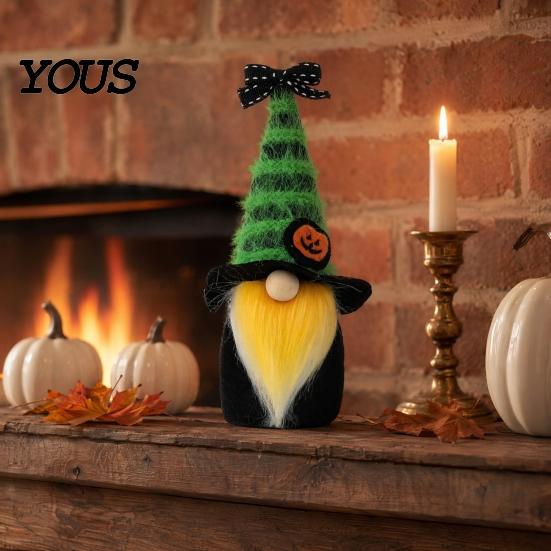 Halloween Party Supplies Gnome Decor, Cute Gradient Ghost Figurine, Faceless Statue Ornaments for Shelf Table, Spooky Ornament Home Office Reusable