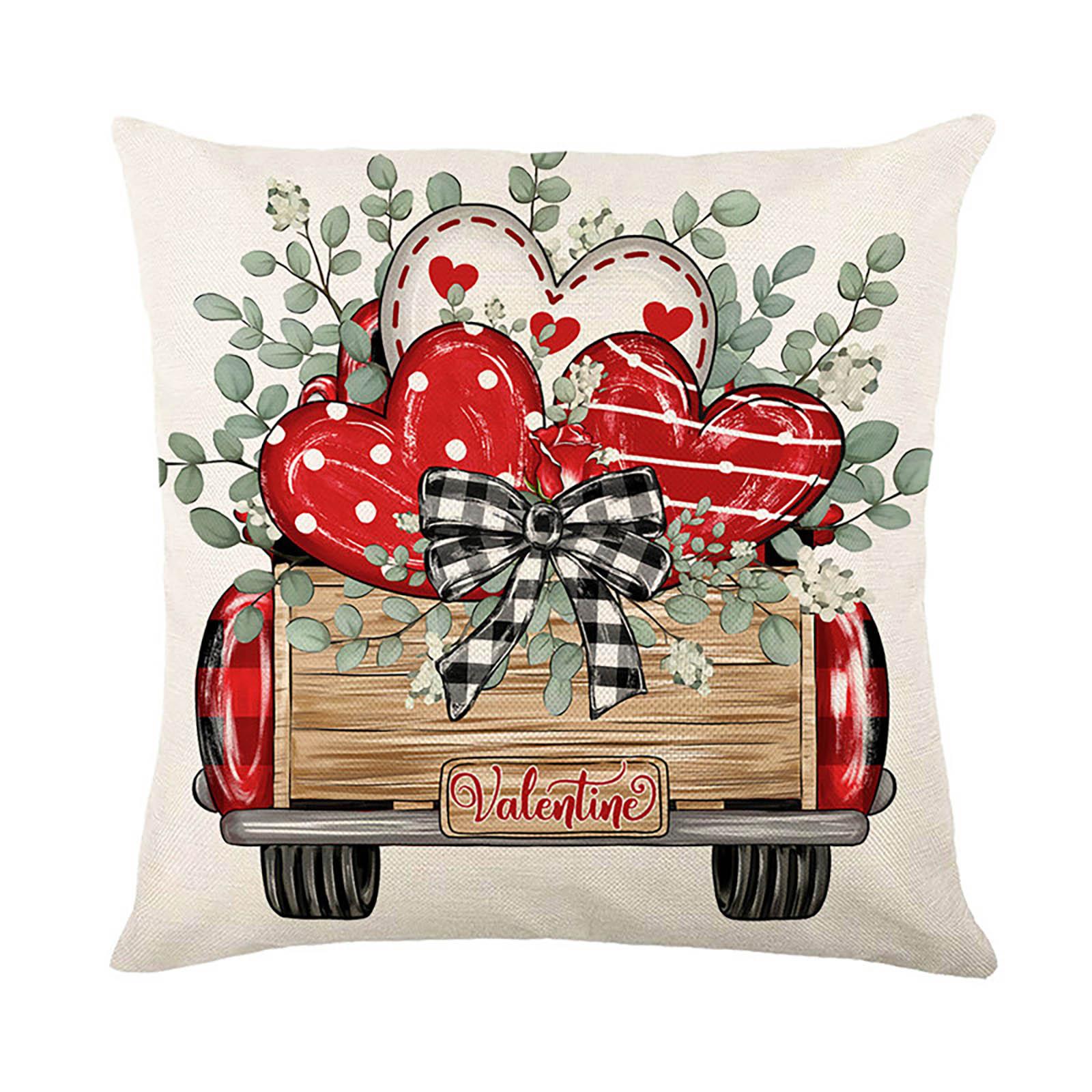 Наволочка на День святого Валентина с дизайном письма и сердца подушка для изголовья праздничная декоративная наволочка One Size 635₽