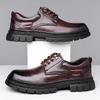 Fashion Spring Autumn  British Derby Shoes for Men Cow Leather Fashion Casual Wedding Shoe Male Solid Color Designer Dress Shoes Man
