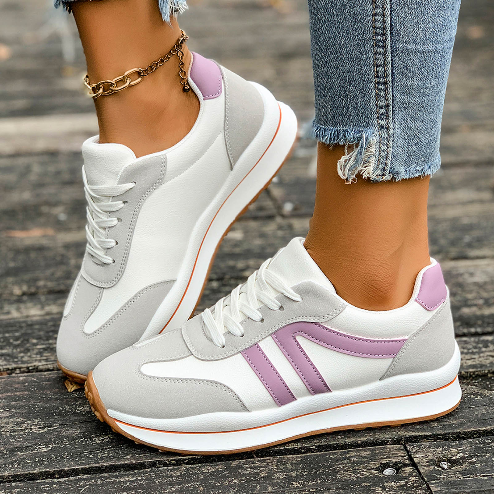 Casual Womens Shoes For Winter Women S Platform Leather Low Cut Sneakers Stylish Lace Up Pointed Toe Flat Zapatos De Mujer 36 белый