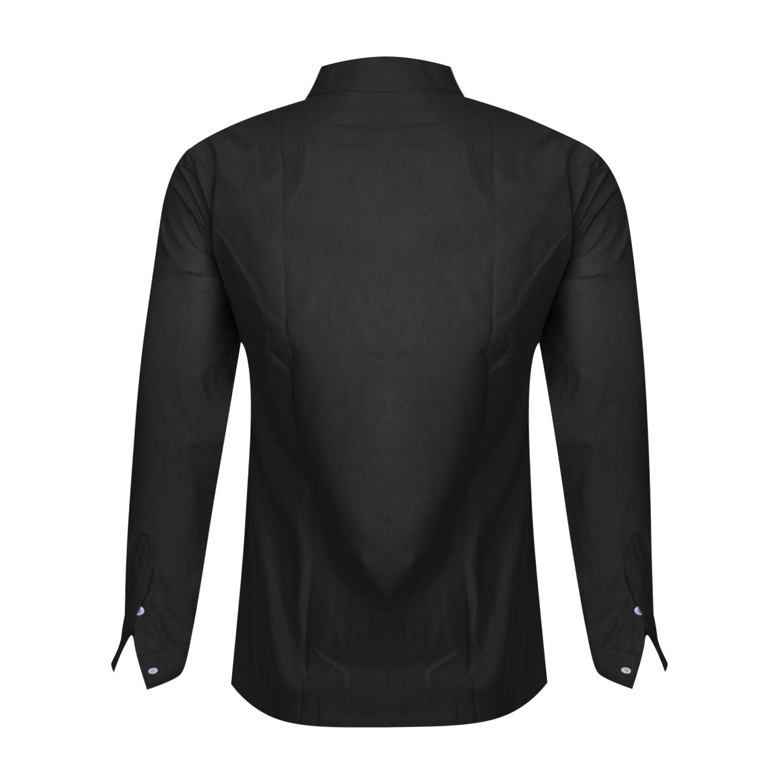 Дизайнерские весенне-летние мужские повседневные хлопковые льняные рубашки с длинным — фото 5